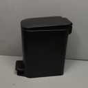 TIPGO Slim Bathroom Trash Can with Lid Soft Close, Step Pedal, 6 Liter / 1.6 Gallon Stainless Steel Trash Bin, Small Garbage Cans for Bedroom, Office, Kitchen (Matte Black)