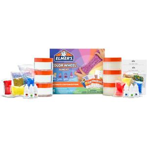 Elmer's Color Wheel Slime Kit, Includes Elmer's GUE Premade Slime, Clay Color Pigments, Scents, Sheet Labels, 24 Piece Kit