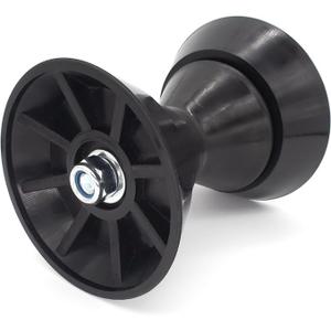 GlckMarine 5" X 3" & 7" X 4" Boat Trailer Roller Assembly with 1/2 Inch Shaft Bow Stop (Black)