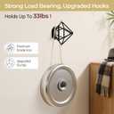 LiaMeE Coat Hooks Wall Mount for Hanging, Heavy Duty Towel Hooks for Bathrooms, Decorative Wall Hooks for Living Room, Bedroom, Entryway (Black, 4Pcs)