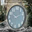 Large Outdoor Indoor Clock Waterproof,18 Inch Waterproof Oversized Wall Clocks,Silent Movement Battery Operated for Garden Patio Pool Room Office Decorative Gifts