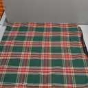 OTOSTAR Christmas Scottish Plaid Throw Pillow Cover Decorative Check Tartan Square Pillow Case Cover for Sofa Couch Bed Living Room Farmhouse Home Decor 24x24 Inches, Green and Red