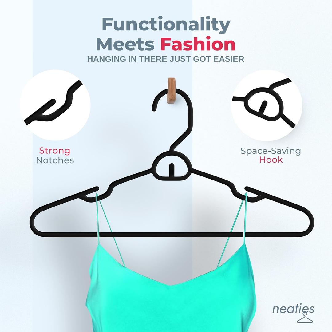 36pcs Non Slip Sweater Hangers Extra Wide Plastic Hangers for Space Saving Adult Clothes Organizer for Home and Closet Thick Design