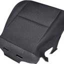 NLQR Black Driver Side Bottom Replacement Cloth Seat Cover Compatible with Chevy Silverado Tahoe Suburban Avalanche GMC Sierra Yukon 1500 2500HD 3500HD 2007 2008 2009 2010 2011 2012 2013 2014