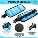 Hollowfly 2 Pairs Ankle Wrist Weights for Land or Aquatic Exercise Aqua Cuffs Aqua Aerobics Fitness Bands for Ankle and Wrist Adjustable Weights for Swimming Pool Workout Equipment(Blue, 1lb)