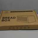 Culinary Couture Bamboo Bread Box for Kitchen Countertop - Large Capacity Storage BreadBox for Homemade Bread with Acrylic Window and Extra Top Storage