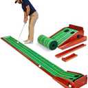 Perfect Practice Golf Putting Mat with Ball Return - Portable Practice Putting Green - Training Aid for Indoor, Outdoor Golf Practice at Home, Office, Backyard - Golfing Gifts for Men