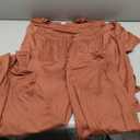 Ekouaer Lounge Sets for Women Short Sleeve Tops and Long Pants Soft Comfy Pajamas Set 2 Piece Outfits (Large, Camel)