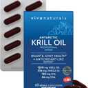 Viva Naturals Antarctic Krill Oil, 1200 mg  Omega-3 DHA & EPA with Astaxanthin for Joint Health, No Fish Burp, 60 Softgels