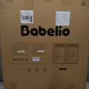 Babelio Baby Gate for Stairs, Kitchen & Doorways, 26-43" W 28" H No Bottom Bar| Easy Installation| One-Handed Operation| Auto-Close| Hardware Mount (Drill Needed) Safety Dog/Pet Gate Indoor (White)