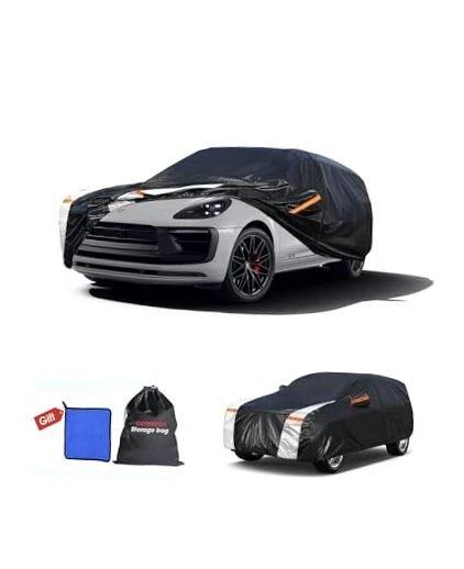 Porsche Macan Car Cover 100% Waterproof All Weather, Gift with Towel, 10 Layers SUV Car Cover Custom Fit 20142026 Porsche Macan, Full Exterior Covers Rain Sun UV Protection with Door Zipper.