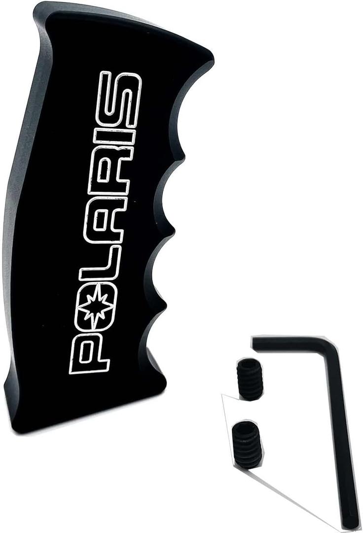 Custom Billet Pistol Grip Shift knob Shifter Polaris RZR Ranger Sportsman Made 6061 Aluminum (Black)