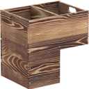Wooden Stair Basket Organizer with Handles for Indoor Stairs(300mm Wide)