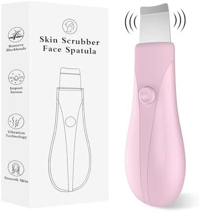 Dual-Mode Blackhead Remover Tools- Skin Scrubber Face Spatula | Battery/Handheld Face Scraper for Deep Cleansing, Skin Care Tool for Men and Women (Pink), Pack 5
