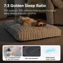 Bedsure ComfyFleece™ Fluffy Balanced Support Large Dog Bed for Crate,35x22