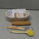 Superbaking 10" Oval Banneton Bread Proofing Basket  Sourdough Starter Kit for Crusty Artisan Style Loaves, Includes Essential Bread Baking Supplies & Tools - Ideal Gift for Bakers