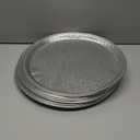 Roponan 15 Pack Serving Platters 14, Large Disposable Aluminium Foil Serving Trays for Parties, Silver Embossed Foil Serving Dishes/Plates for Vegetable, Fruit, Slices of Cake, Cookies