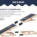 Adjustable Wooden Dog Ramp for Small & Medium Dogs, 27.6" Long x 11.8" Wide Portable Pet Ramp for Bed, Couch, Sofa & Car, Anti-Slip Carpet, Lightweight Foldable Indoor Outdoor Travel Dog Ramp