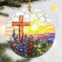 Christmas Ornaments, Dodosky 2.8in Ceramic Cross Xmas Decor, Christmas Tree Ornaments, Xmas Decorations for Tree, Holiday Ornament, Christian Cross Decor, Gift Ideas, Religious Gifts, Christian Gifts