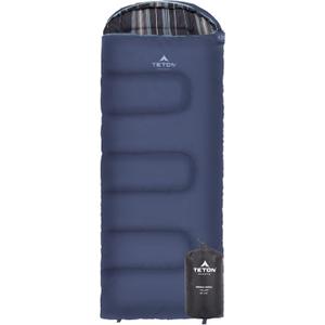 Teton Junior, 20 Degree and 0 Degree Sleeping Bags. Finally, Sleeping Bag for Boys, Girls, All Kids, Warm and Comfortable, for All Camping Weather and Built to Last (Blue)