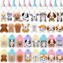 Patelai 48 Pcs Adopt a Puppy Party Favors,16 Small Stuffed Puppy Bulk 16 Cute Birthday Mini Hats 16 Colorful Kraft Paper Boxes Mini Stuffed Gift for Adoption a Pet Birthday Party Favor Supplies