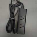 10Ft Extension Cord with Multiple Outlets, Flat Plug Power Strip Surge Protector with 10 Ft Long Cord, 6 Outlet 3 USB Ports (1 USB C), Multi Outlet Wall Plug for Travel, Dorm Room Essentials-Black