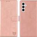 ZZXX for Samsung Galaxy A35 Wallet Case with [RFID Blocking] Card Slot Kickstand Magnetic Closure Leather Flip Fold Protective Phone Case for Samsung Galaxy A35 Case Wallet(Rose Gold-6.6 inch)