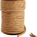 100 Feet Nautical Rope for Crafts, 6mm Thick Jute Twine (Brown)