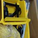 35-Qt Side Press Wringer Combo Commercial Floor Cleaning Rectangular Mop Bucket on Wheels, Yellow,Add One Commercial Mop and One Mop Head Replacement