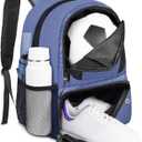 YOREPEK Soccer Backpack,Soccer Bag with Ball Holder, Water resistant Sport Equipment Bags Fit Basketball Volleyball Football (Purple)