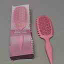 Curl Defining Brush for Thick Coily Hair, Firm-Bristle TPEE Detangling Brush for Coarse 4A4C Curls, Dual-Sided Wide & Narrow Tooth Brush for Wet & Dry Curl Shaping Women & Men (2054-Pastel Pink)
