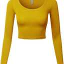 Made by Emma Women's Casual Comfortable Soft Stretch Solid 3/4 Sleeve V-Neck Top (Large)