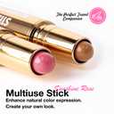 2 x evpct 2In1 Moisturizing Cream Blush & Contour Stick Makeup Multiuse, Blendable Rose & Warm Nude Butter Blush Bronzer Contour Contouring Stick for Cheeks, Natural Radiant Finish, Vegan & Cruelty-Free