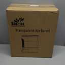 Sooyee Clear Rice Dispenser, Large Grain Container Storage with Lid Measuring Cylinder Moisture Proof Household Cereal Dispenser Bucket for Kitchen Soybean Corn,Clear and Green (22 Lbs)