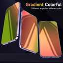 (2 Pack Compatible with iPhone 14 Pro Max Privacy Screen Protector, Mirror 25 Degree Anti Spy Anti-Blue Light Red to Green Gradient with Easy Installation Kit No Air Bubbles