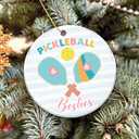 3 x Pickleball Ornament, Besties Ornament 2025  Cute Pickleball Christmas Tree Decoration for Friends, Partners, and Doubles Players  Fun for Pickleball Lovers, Teammates, and Best Friends