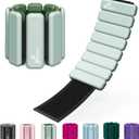 Sportneer Wrist & Ankle Weights for Women Men - 1 Pair (1 lb/2 lb Each) | Adjustable Weighted Bracelet Silicone Bangles for Yoga, Dance, Pilates, Cardio, Aerobics, Gym, Pool Exercises and Jogging (Cool Matcha)