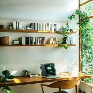ROGMARS 48 Inches Long Walnut Floating Shelves