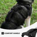 EXCELLENT ELITE SPANKER Escape Proof Dog Harness Reflective Harness with Padded Handle Breathable Durable Adjustable Vest for Medium Large Dogs Walking Training and Running Gear (Black)