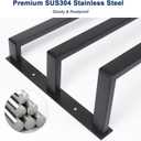 NearMoon Bathroom Towel Bar, Towel Rod Holder, Square Shelf Rack Hanging Towel for Bath, Thicken SUS304 Stainless Steel Towel Rack Wall Mounted-3-Tier Bath Accessories (24 Inch, Matte Black)