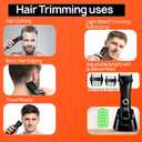 TEGH Mens Beard & Hair Grooming Trimmer Cordless Electric Beard & Hair Trimmer for Men, Rechargeable Waterproof Design with Adjustable Guards
