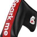 Blade Putter Cover, Spark Me Funny Putter Headcover Embroidery Black/Red