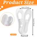 SHENLIU 100 Pack Multi-Purpose Hanger Clips for Hangers, 2.75 Inch White Plastic Clothing Clips for Skirt Pant Hangers Ideal for Jeans, Skirts, Sweaters & Pant