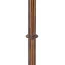 MaxSmeo Drink Table, Small Side Table for Small Spaces, Modern Round End Table with Fluted Wood Leg, Rustic Brown