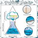 Classroom Door Decor,Amazing Things Happen Here Sign,Science Classroom Decor,Science Door Sign,Chemistry Decoration Laboratory,Blue Measuring Cup Wall Sign with Inspiring Quotes,School Plaque