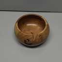 EDHAS Acacia Wood Yarn Bowl Holder | Handmade Holder with Holes | Yarn/Wool/String Storage Accessory (7" x 7" x 4")