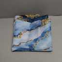 Navy Blue and Gold Marble Shower Curtain Modern Luxury Abstract Art Shower Curtains for Bathroom with Hooks Polyester Waterproof Fabric Machine Washable Bath Curtain Blue Marble 35*70  inches