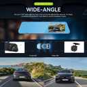 4.5 Inch Mirror Dash Cam Backup Camera 1080P Front and Rear View Mirror Camera for Cars Dual Lens Cam Loop Recording 150Wide Angle G-Sensor Parking Assistance Loop Recording