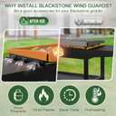 Magnetic Wind Blockers for Blackstone 36" Wind Guards, 1565 Stainless Steel Wind Screens Compatible with Griddle Rear Grease Cup Hood, Valentines Day Grilling Gifts for BBQ Lover