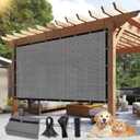90% Outdoor Sun Shade Cloth, 12'20' Pergola Shade Cover with Grommets, Privacy Screen Sunshades for Patio Garden Backyard Plant, Light Grey